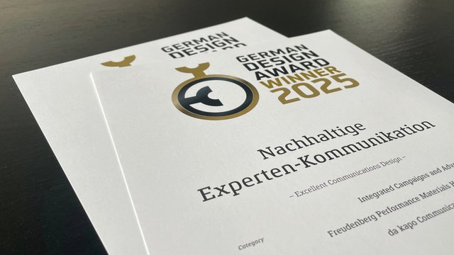 Urkunde German Design Award 2025